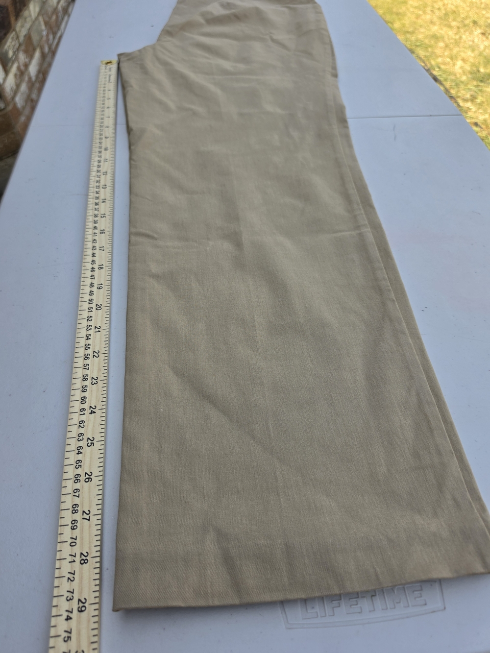 Time and Tru Pull-On Stretch Pants Women's XL (16–18) Average Khaki Straight Leg - Picture 3 of 11